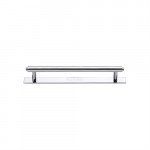 M Marcus Heritage Brass Stepped Design Cabinet Pull with Plate 96mm Centre to Centre